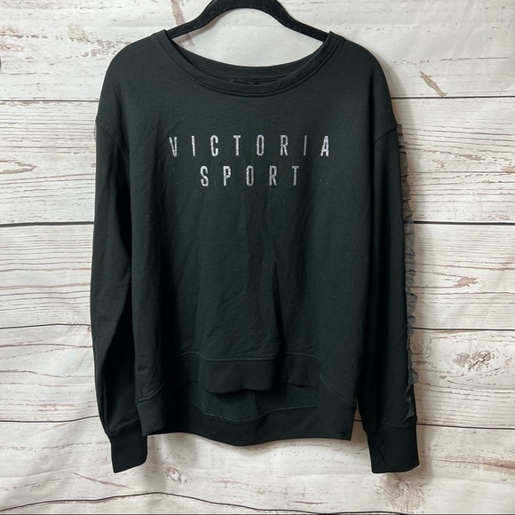 Vs Victoria Sport Ruffle Lace Sleeve Sweatshirt - Picture 2 of 4